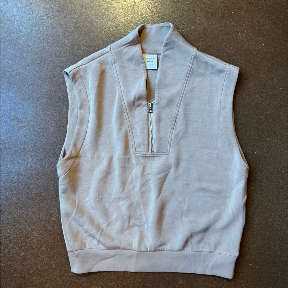 Varley Loretta Half Zip in Tan